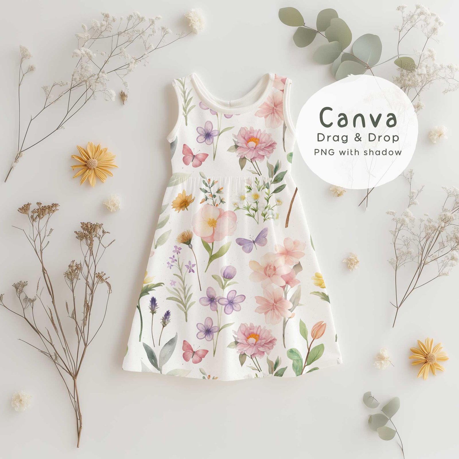 Realistic Baby Dress Mockup for Kids Clothing | Canva + PSD - Image 7