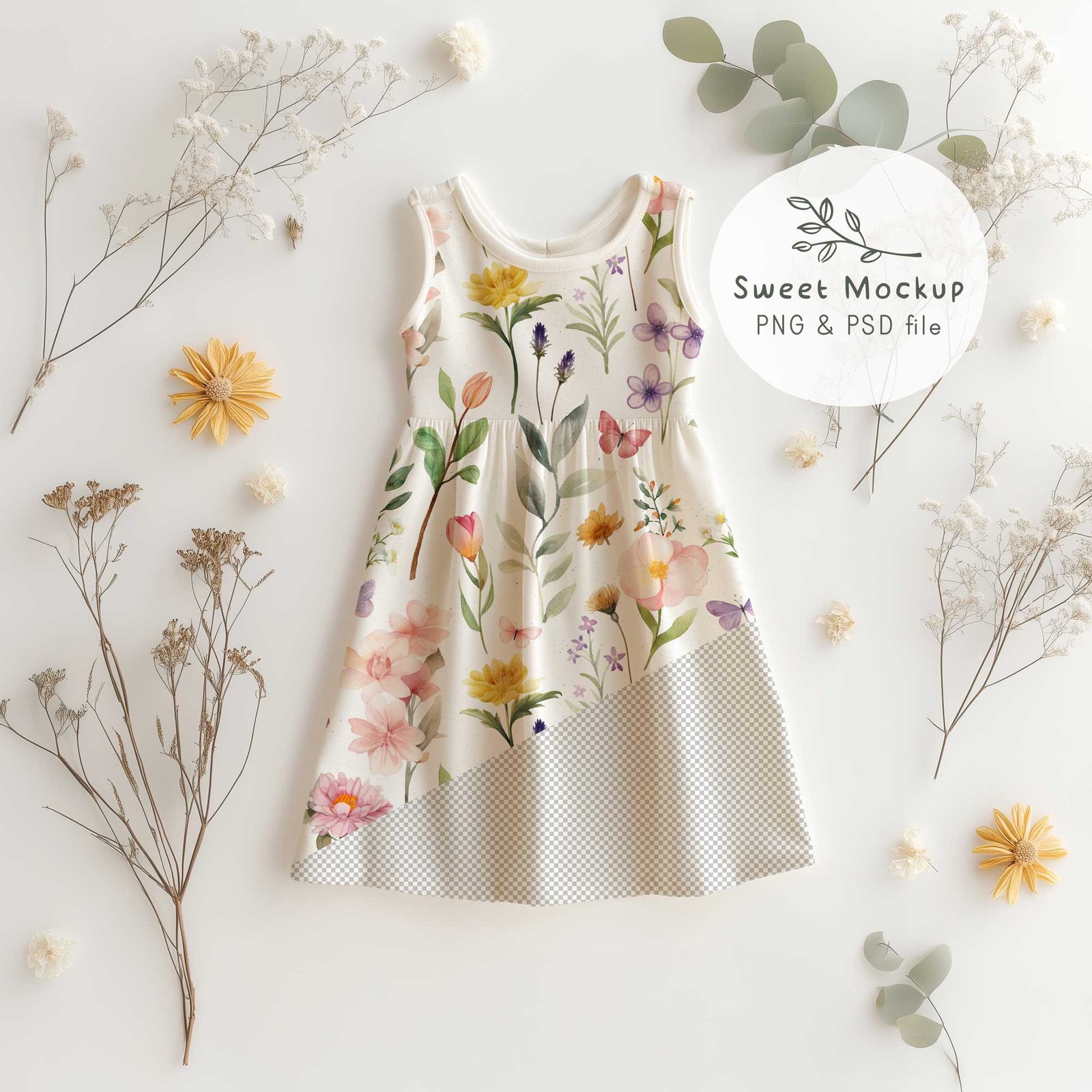 Realistic Baby Dress Mockup for Kids Clothing | Canva + PSD - Image 3