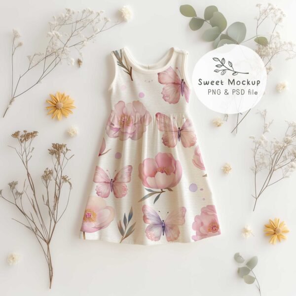 Realistic Baby Dress Mockup for Kids Clothing | Canva + PSD - Image 6