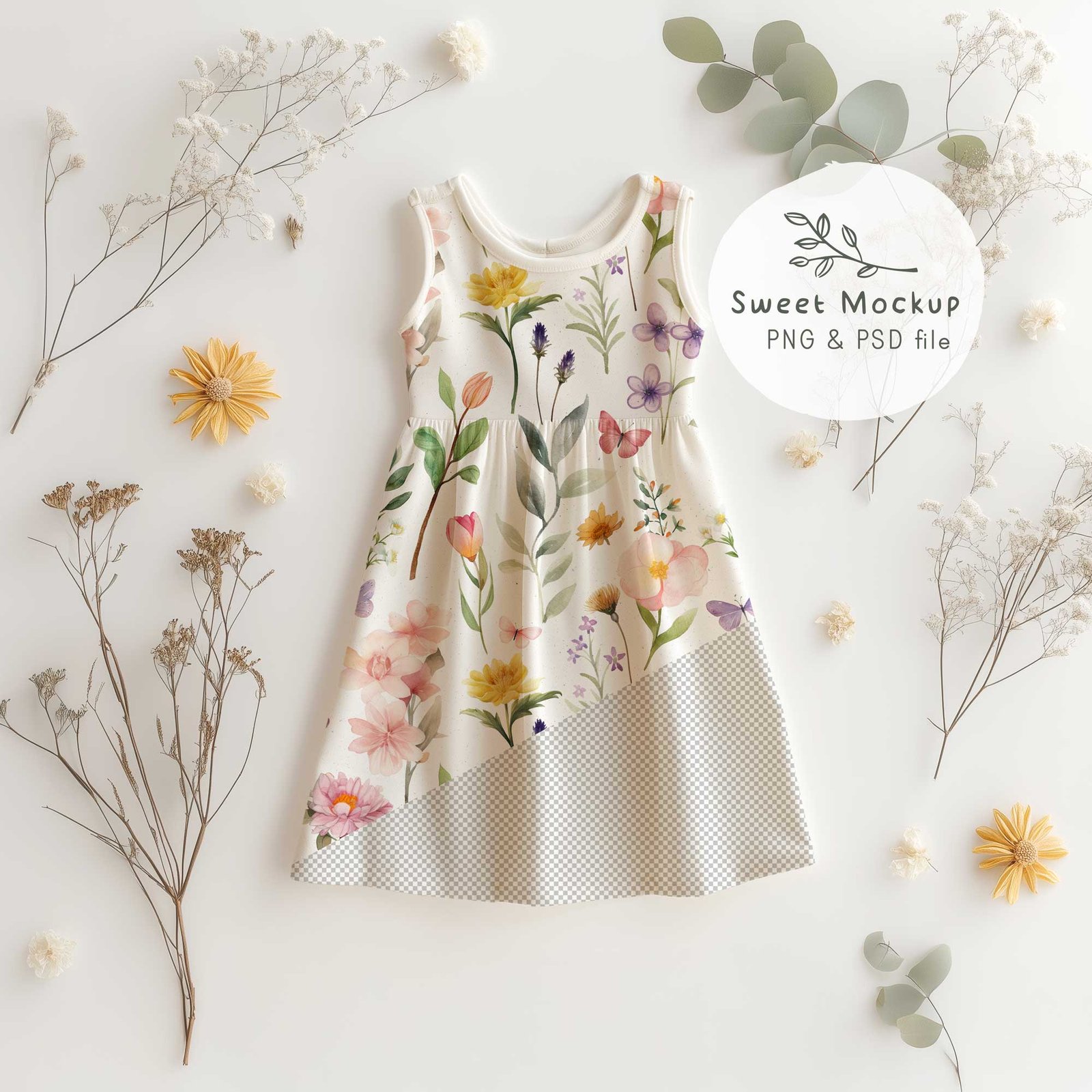 Realistic Baby Dress Mockup for Kids Clothing | Canva + PSD - Image 5