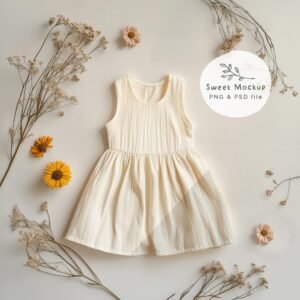 Baby Dress Mockup,  PNG and PSD Smart Object,