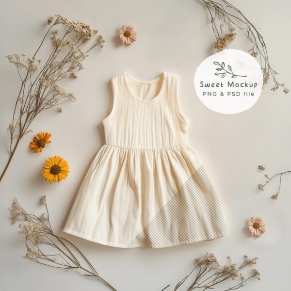 Baby Dress Mockup,  PNG and PSD Smart Object,