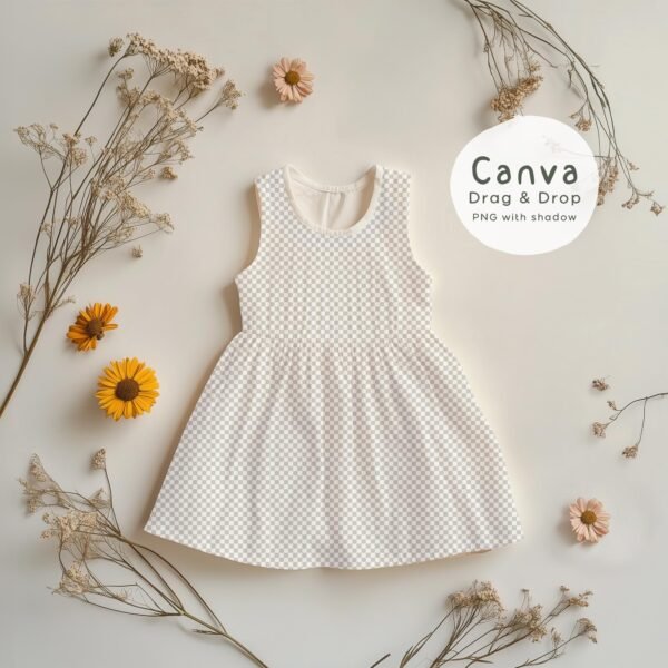 Baby Dress Mockup,  PNG and PSD Smart Object, - Image 2