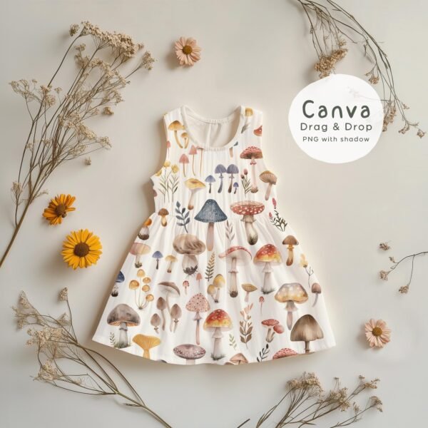 Baby Dress Mockup,  PNG and PSD Smart Object, - Image 3