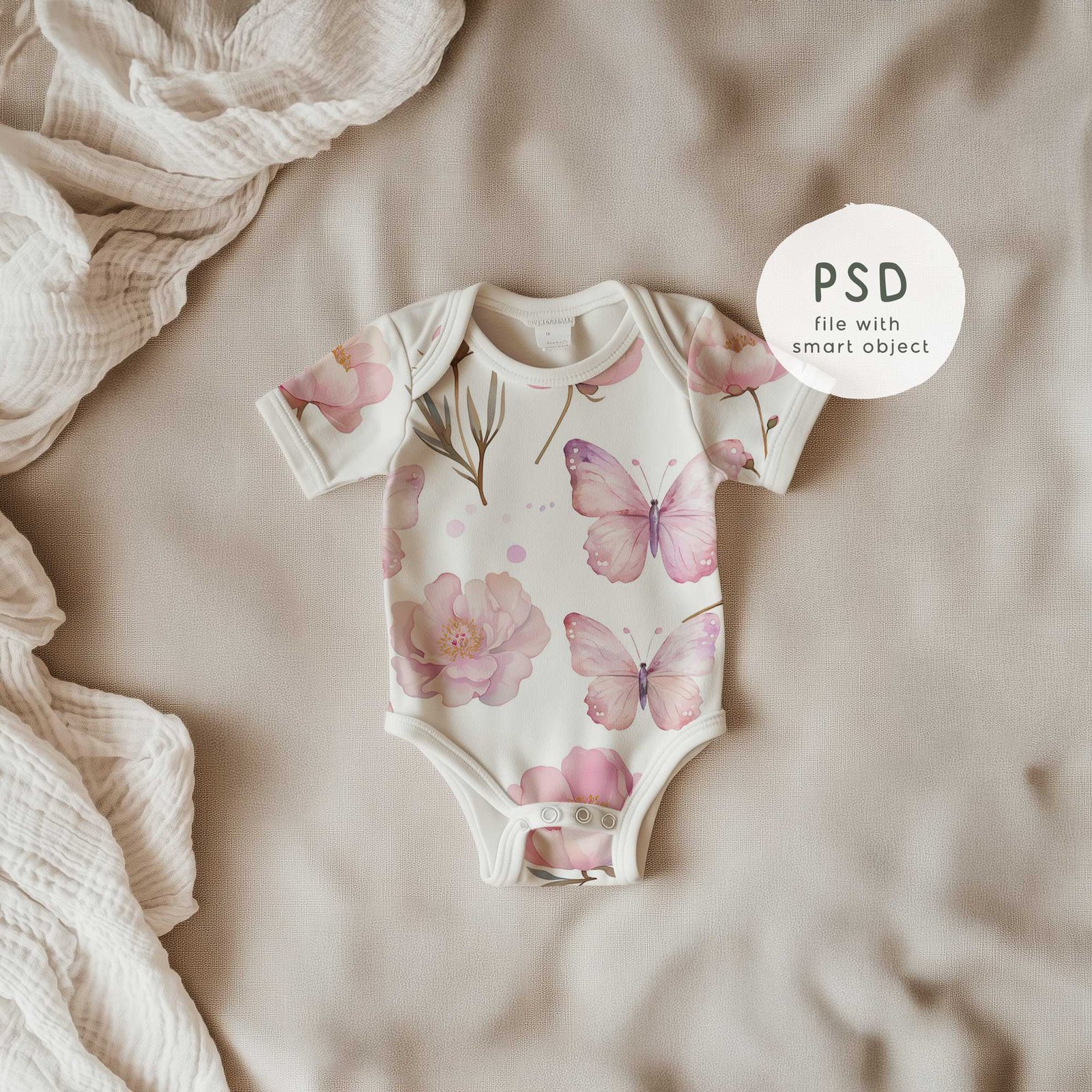 Baby romper Mockup, Canva drag & drop PNG and PSD Smart Object, - Image 5
