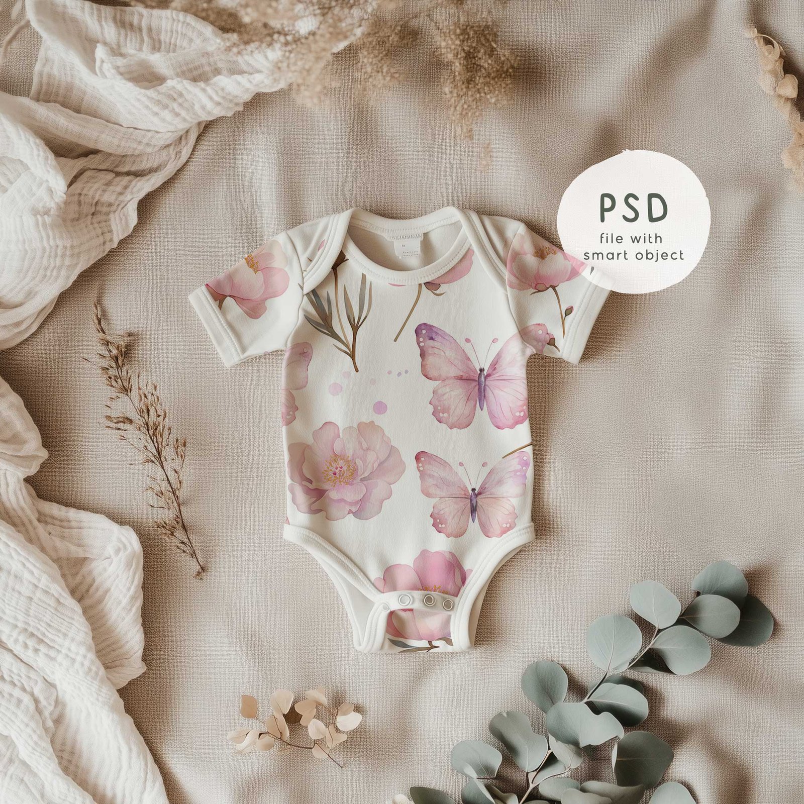 Baby romper Mockup, Canva drag & drop PNG and PSD Smart Object, - Image 4