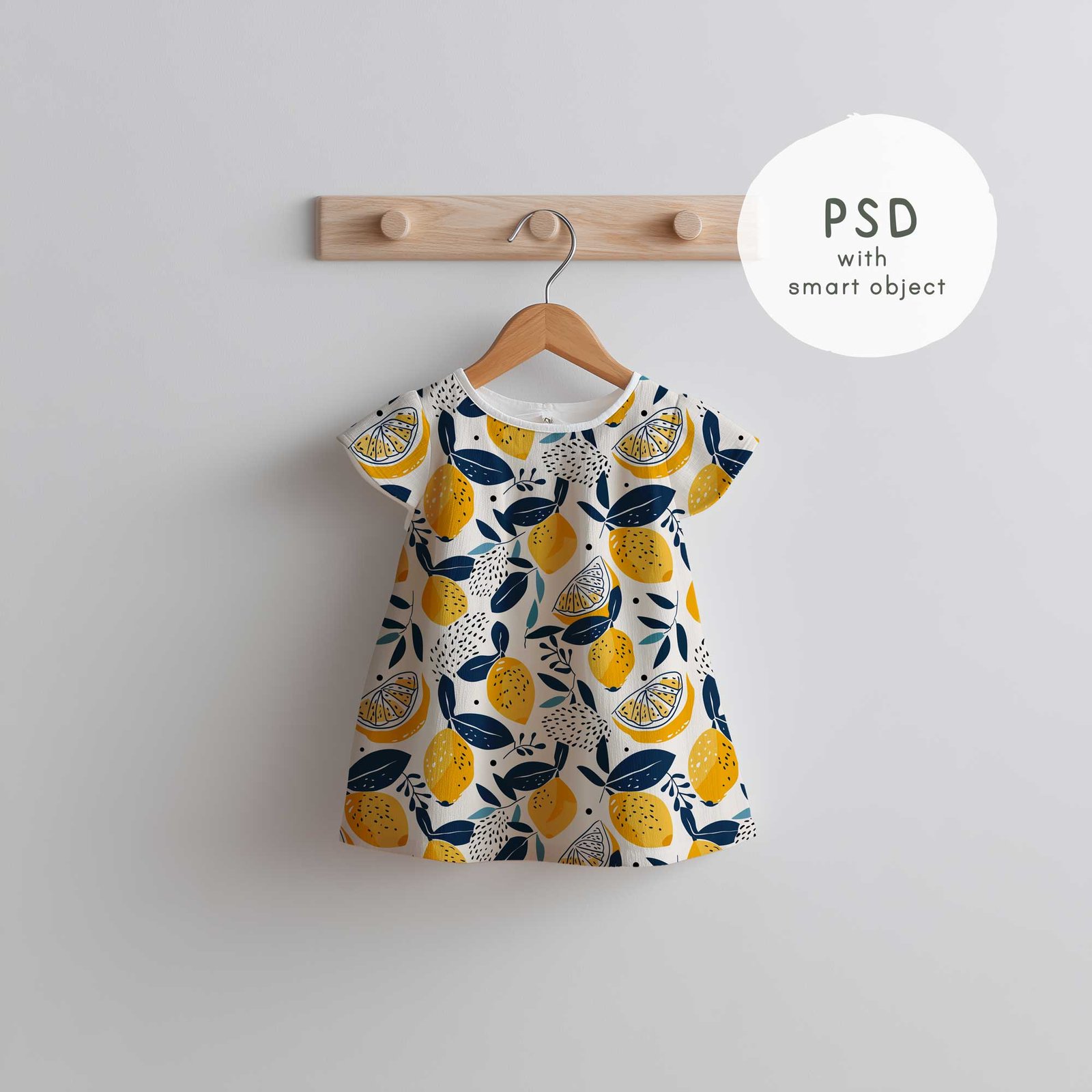 Simple Baby Dress Mockup, PNG and PSD Smart Object, - Image 2