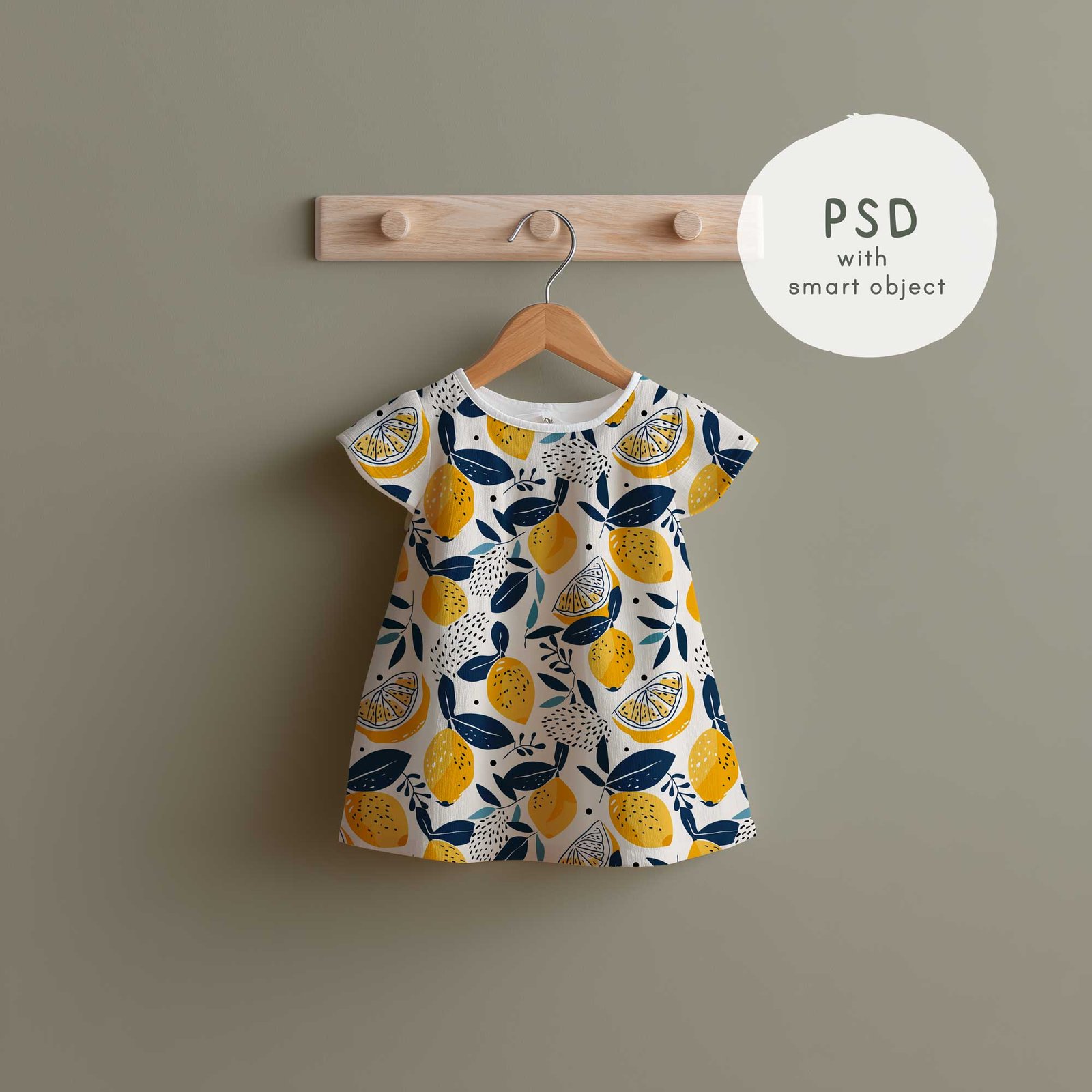 Simple Baby Dress Mockup, PNG and PSD Smart Object, - Image 3
