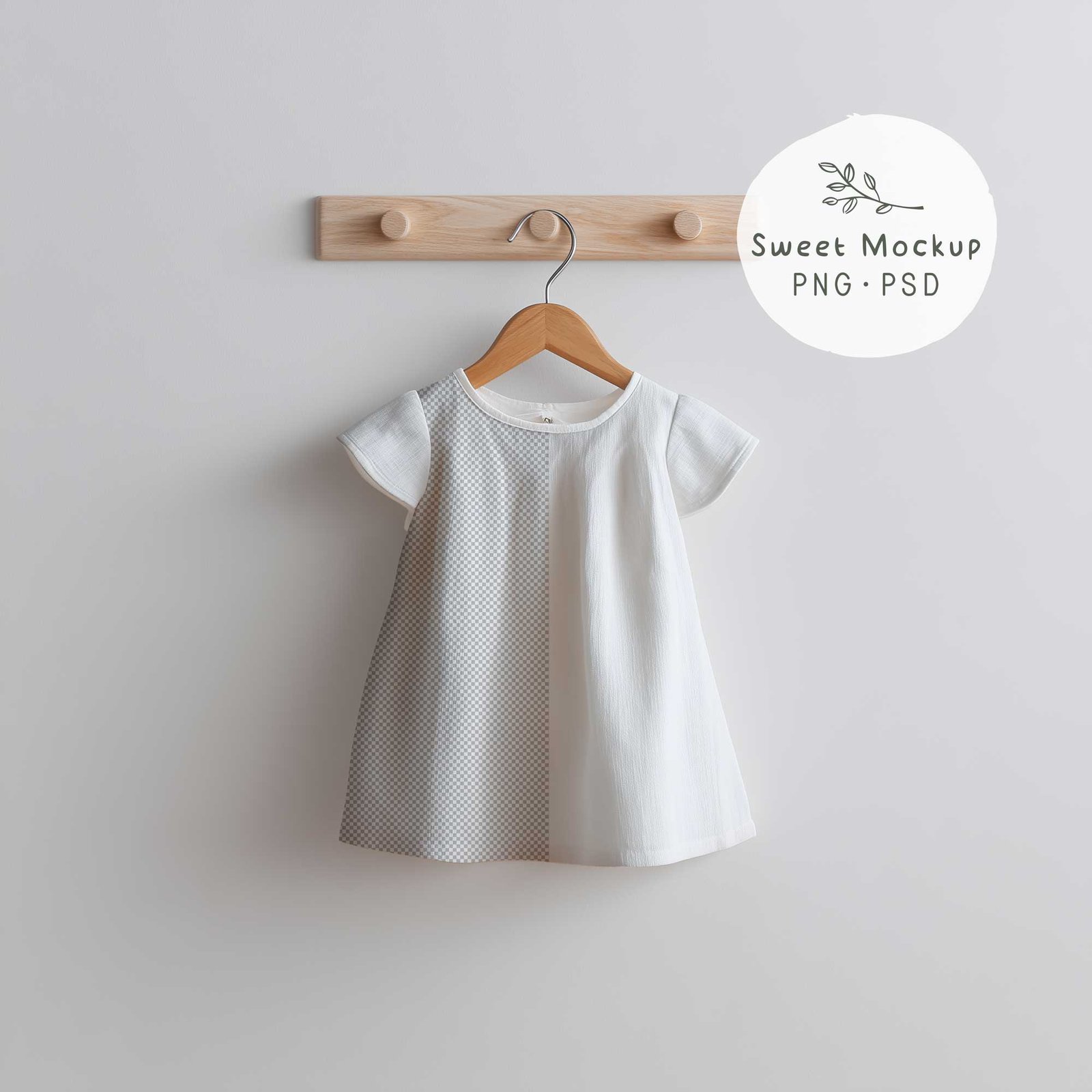 Simple Baby Dress Mockup, PNG and PSD Smart Object, - Image 4