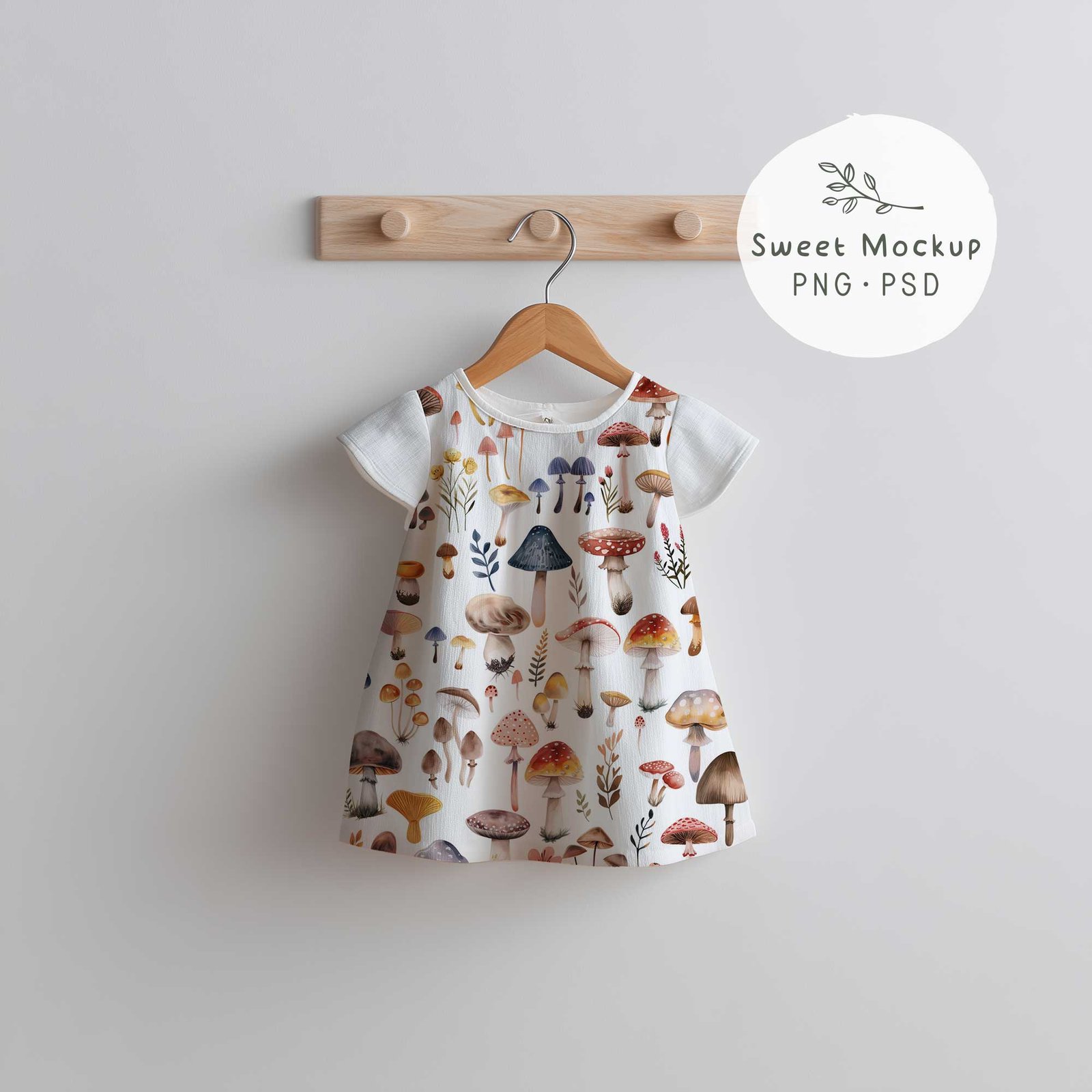 Simple Baby Dress Mockup, PNG and PSD Smart Object, - Image 5