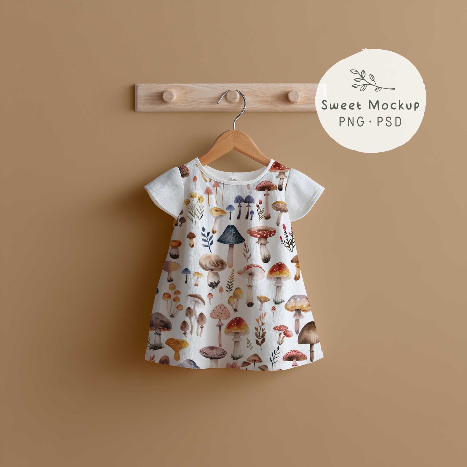 Simple Baby Dress Mockup, PNG and PSD Smart Object, - Image 6