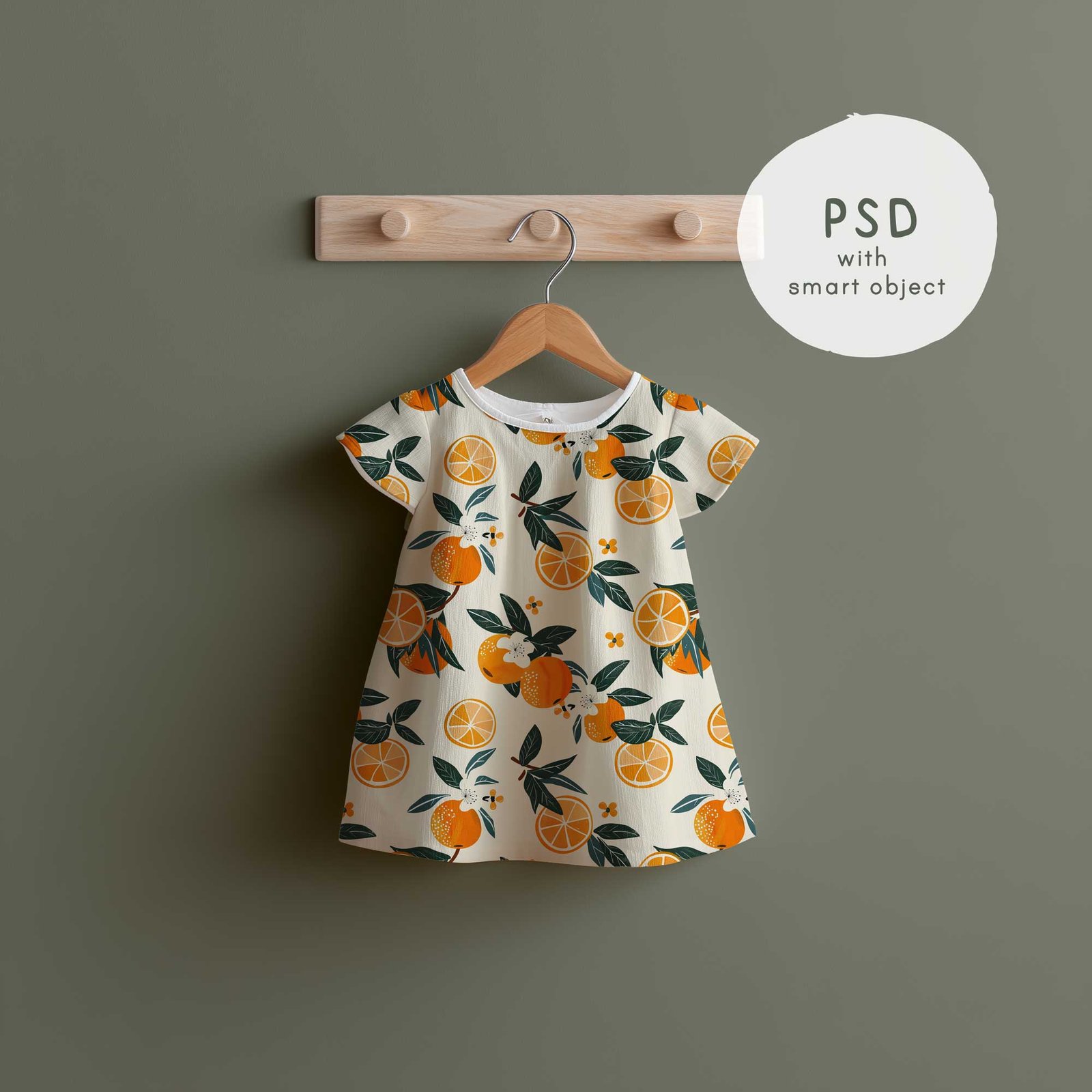 Simple Baby Dress Mockup, PNG and PSD Smart Object, - Image 8