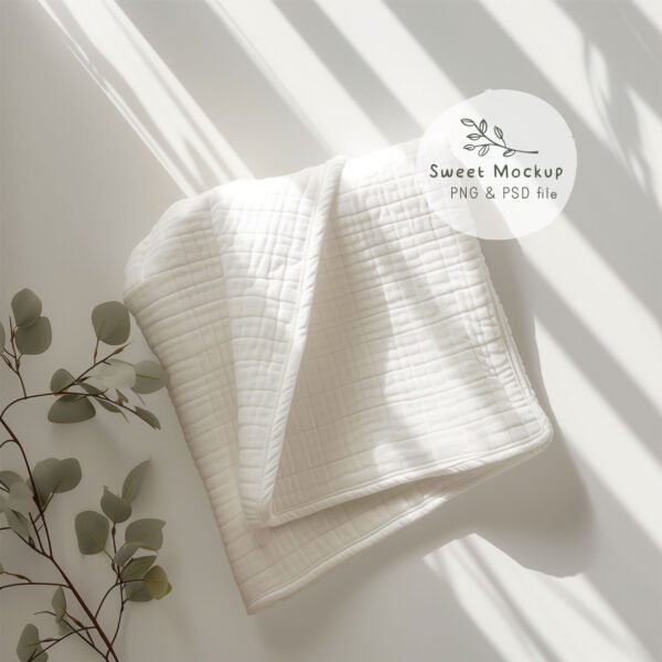 Blanket Mockup with Soft Natural Light in Nursery - Image 4