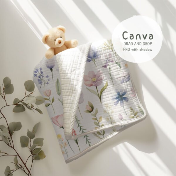 Blanket Mockup with Soft Natural Light in Nursery - Image 3