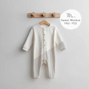 Baby Jumpsuit Mockup - PNG and PSD Smart Object