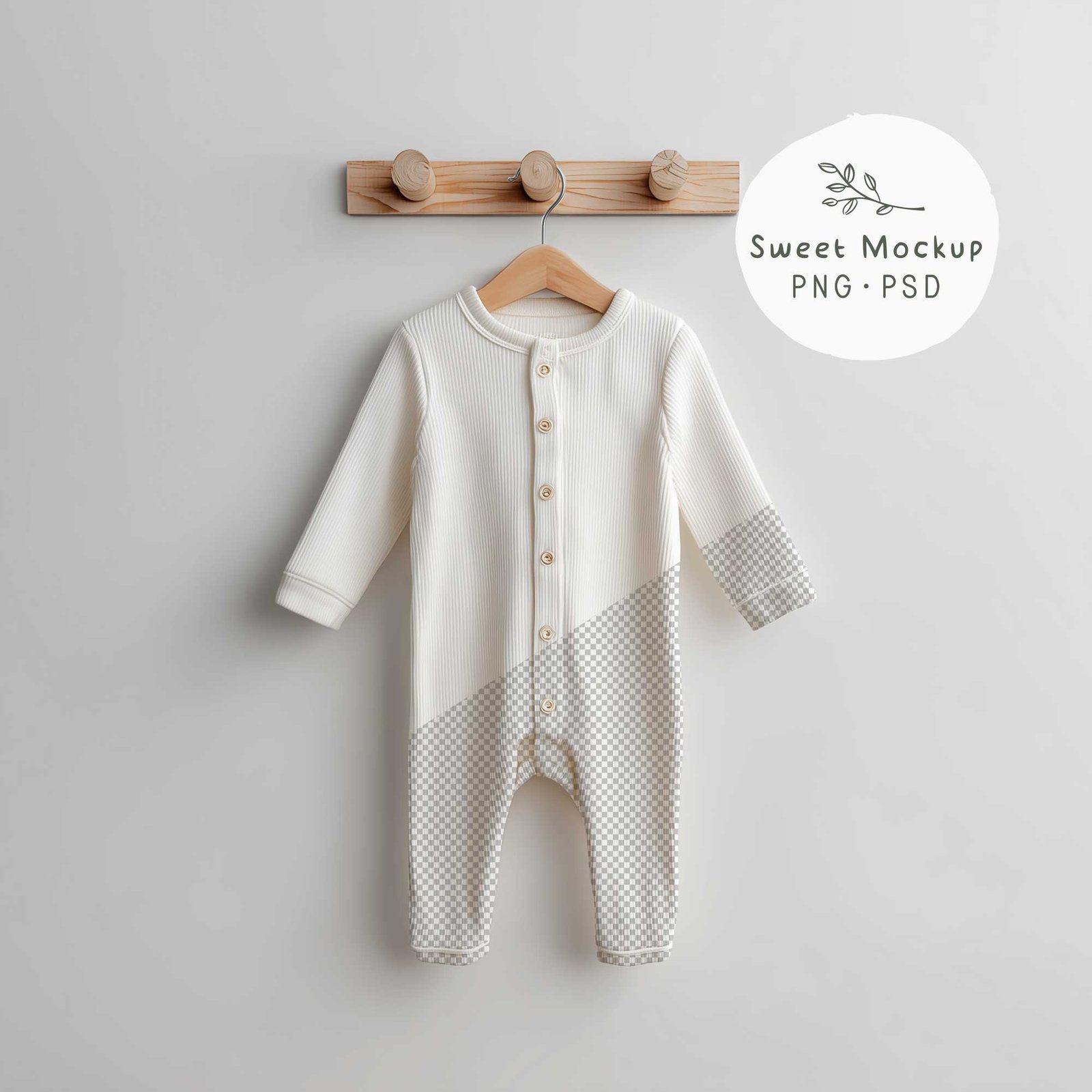 Baby Jumpsuit Mockup - PNG and PSD Smart Object