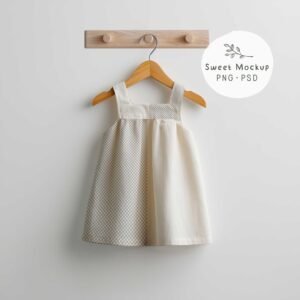 Toddler Dress Mockup, Kids Clothing - PNG and PSD Smart Object