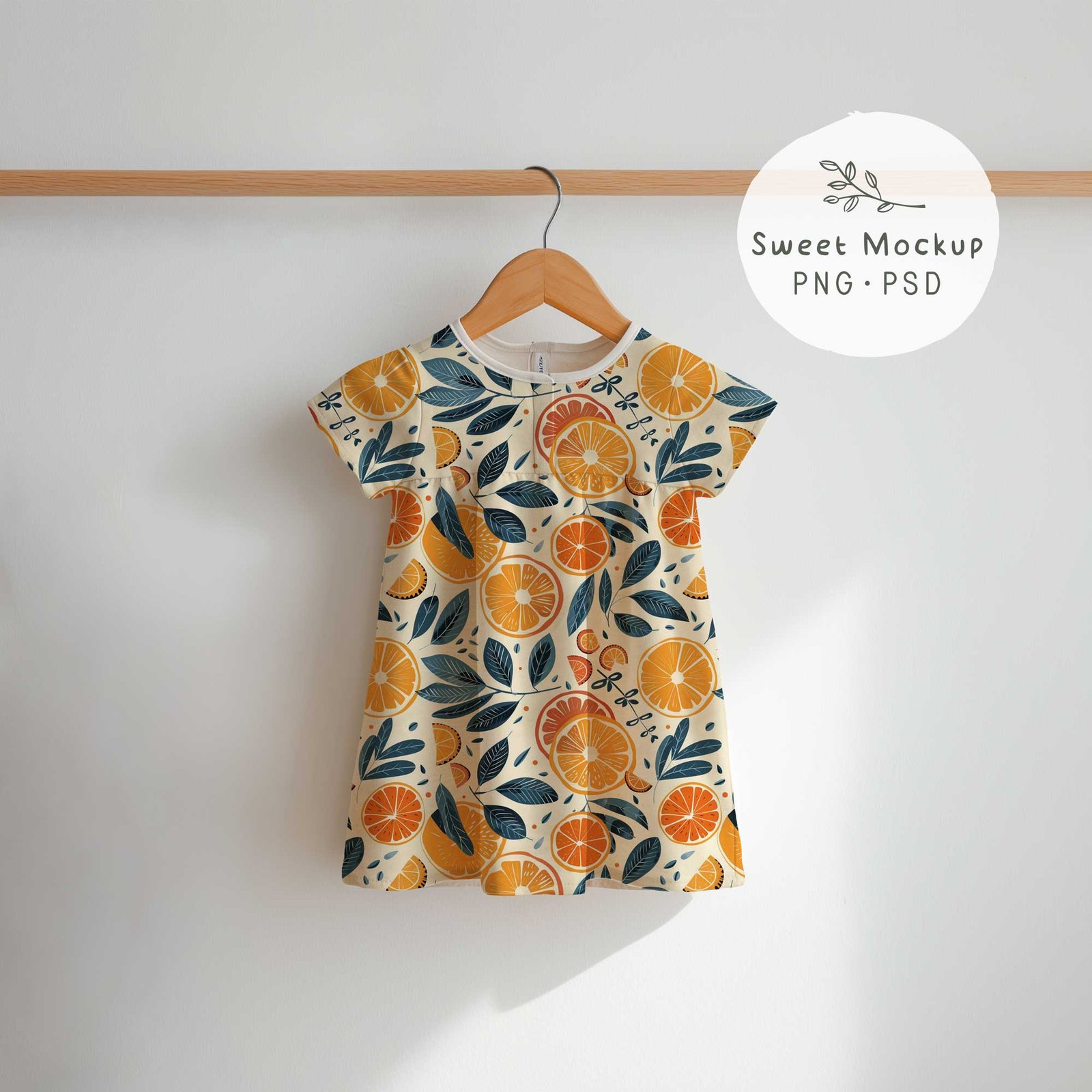 Baby Girl Dress Mockup, minimalistic Mockup, PNG and PSD Smart Object, - Image 2