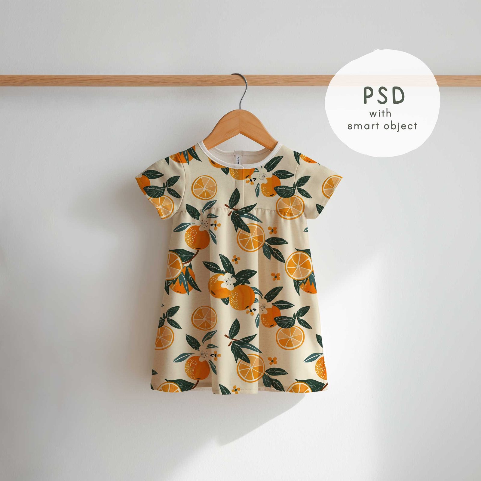 Baby Girl Dress Mockup, minimalistic Mockup, PNG and PSD Smart Object, - Image 3