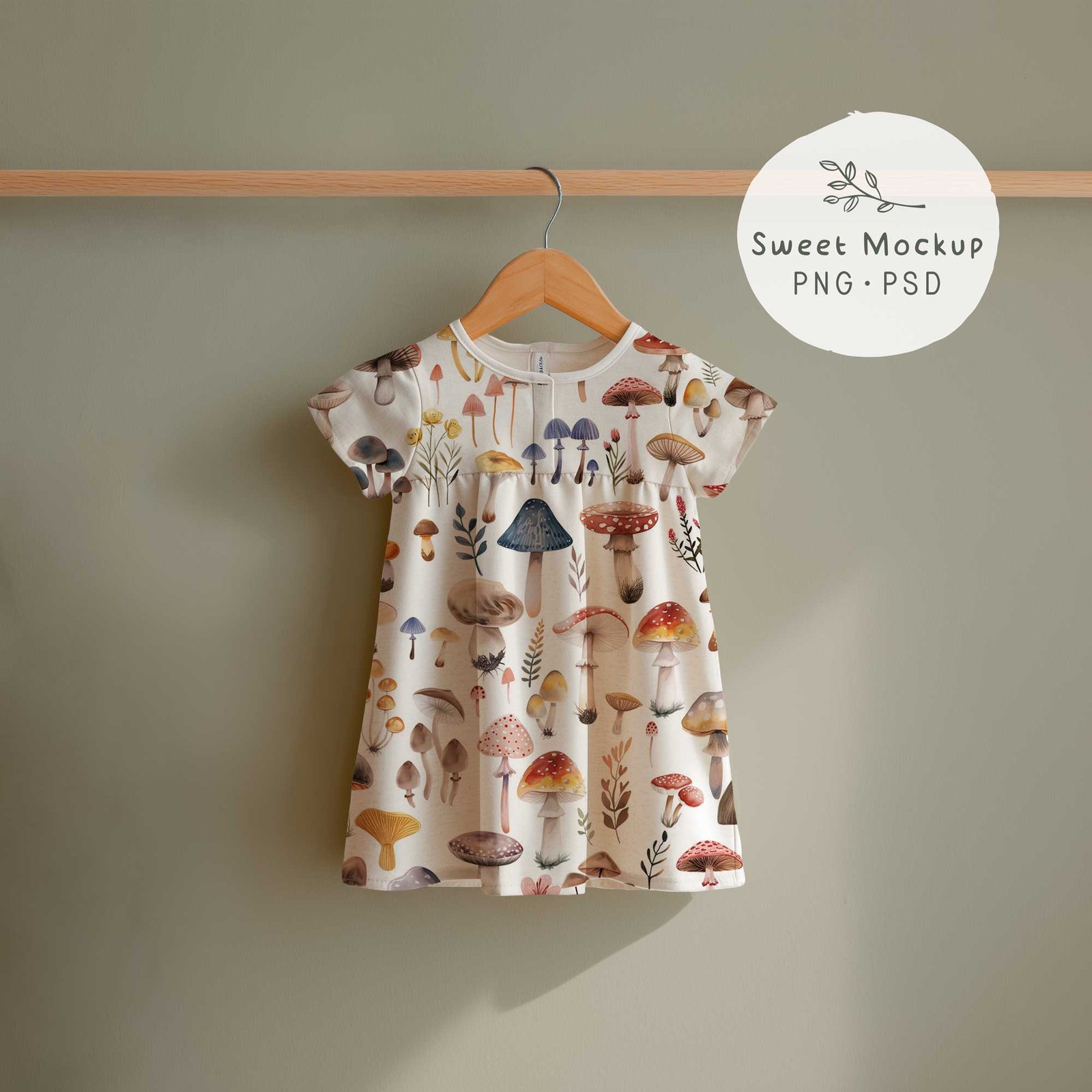 Baby Girl Dress Mockup, minimalistic Mockup, PNG and PSD Smart Object, - Image 4