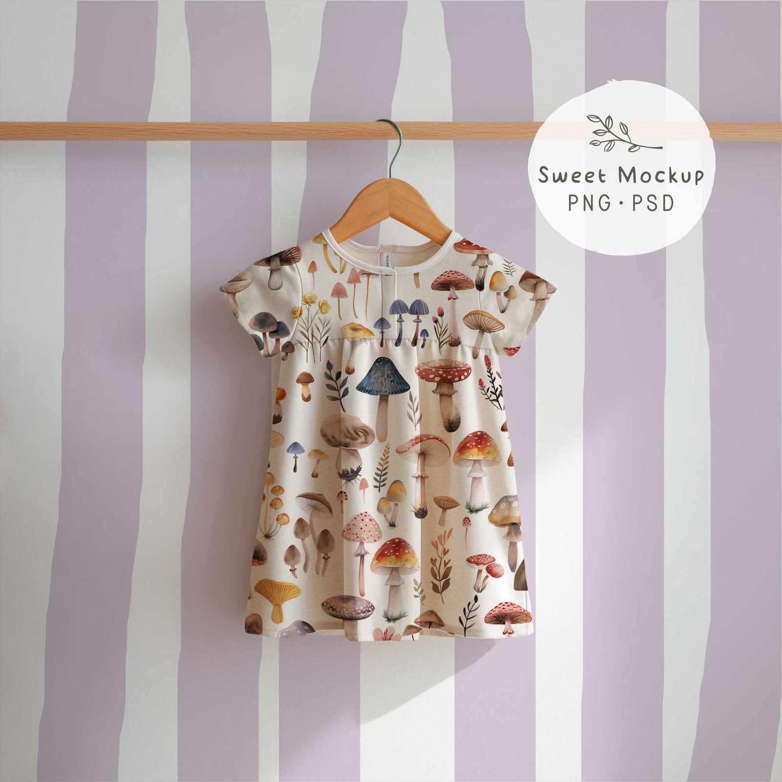 Baby Girl Dress Mockup, minimalistic Mockup, PNG and PSD Smart Object, - Image 5
