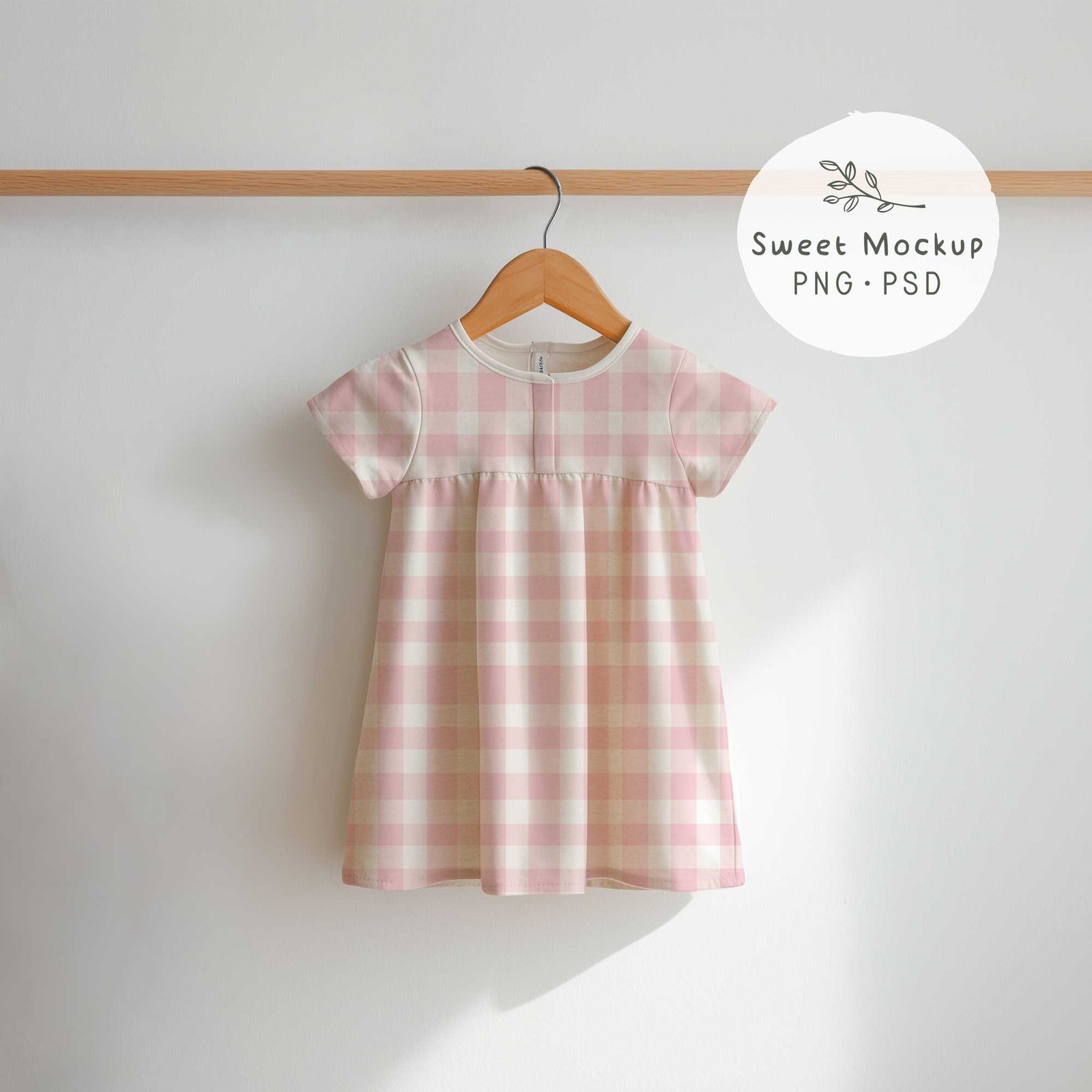 Baby Girl Dress Mockup, minimalistic Mockup, PNG and PSD Smart Object, - Image 6
