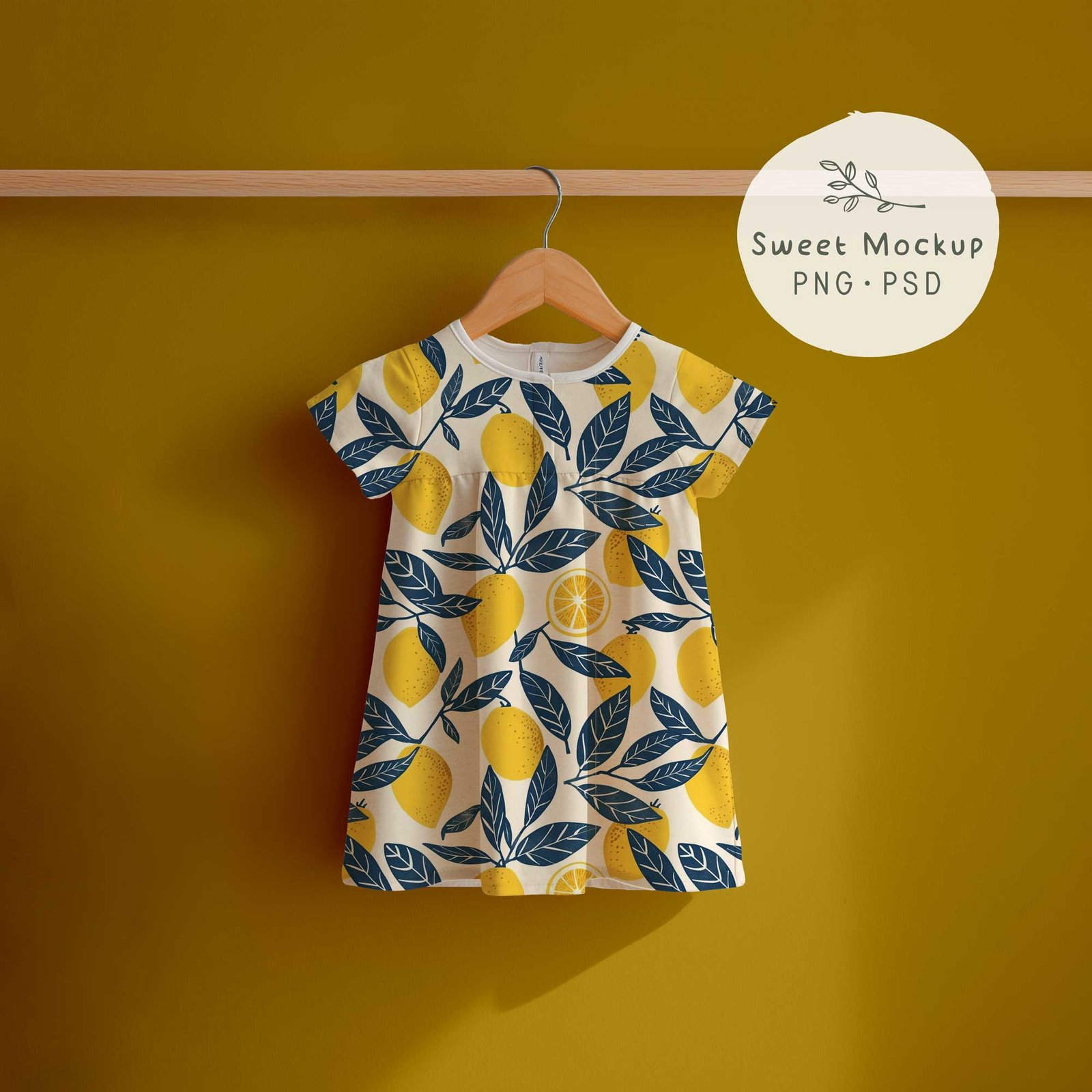 Baby Girl Dress Mockup, minimalistic Mockup, PNG and PSD Smart Object, - Image 7