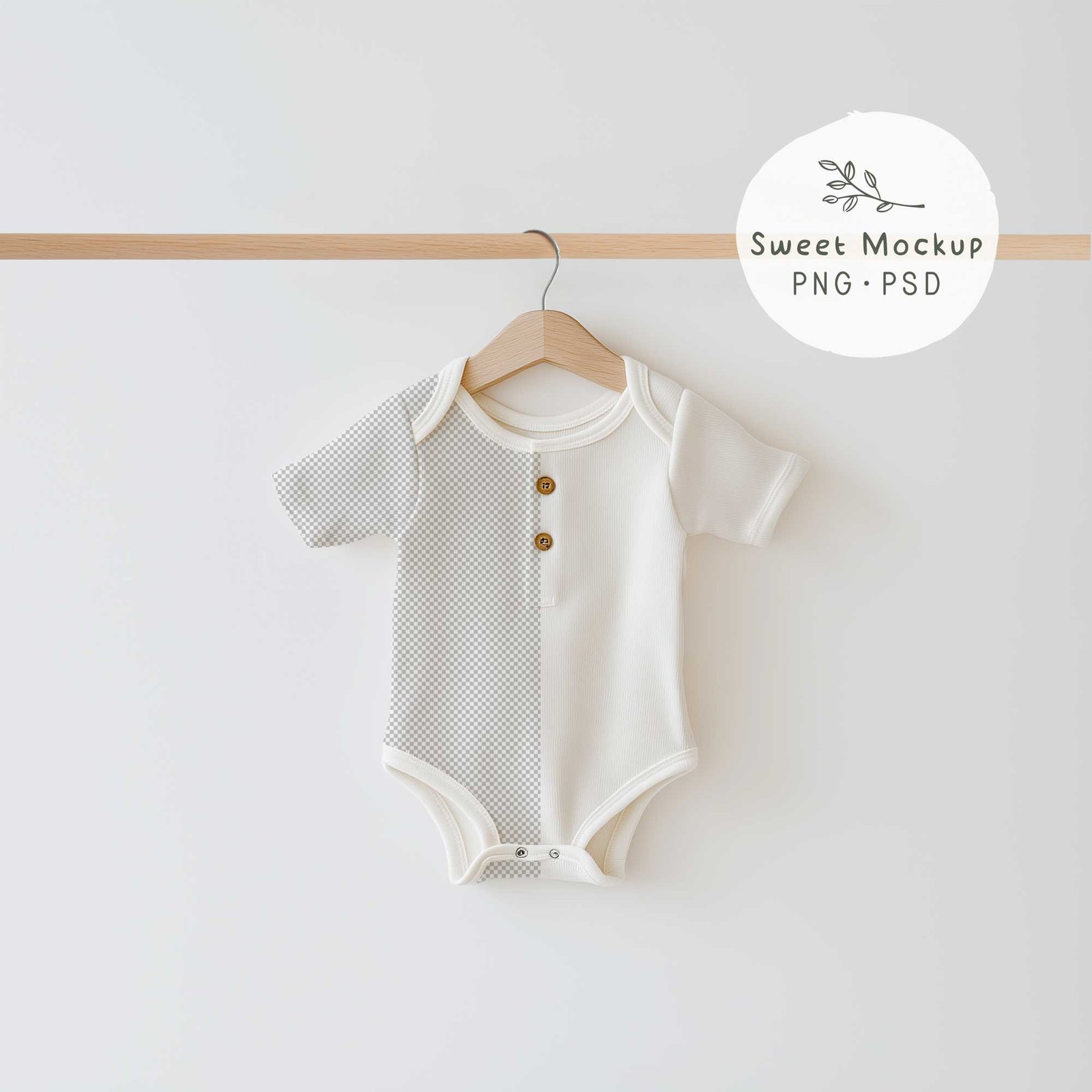 Baby romper Mockup, PNG and PSD Smart Object - Image 3