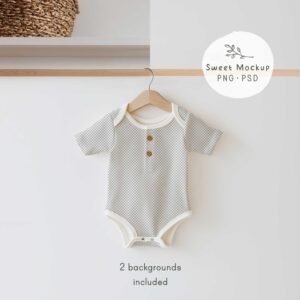 Baby romper Mockup, PNG and PSD Smart Object
